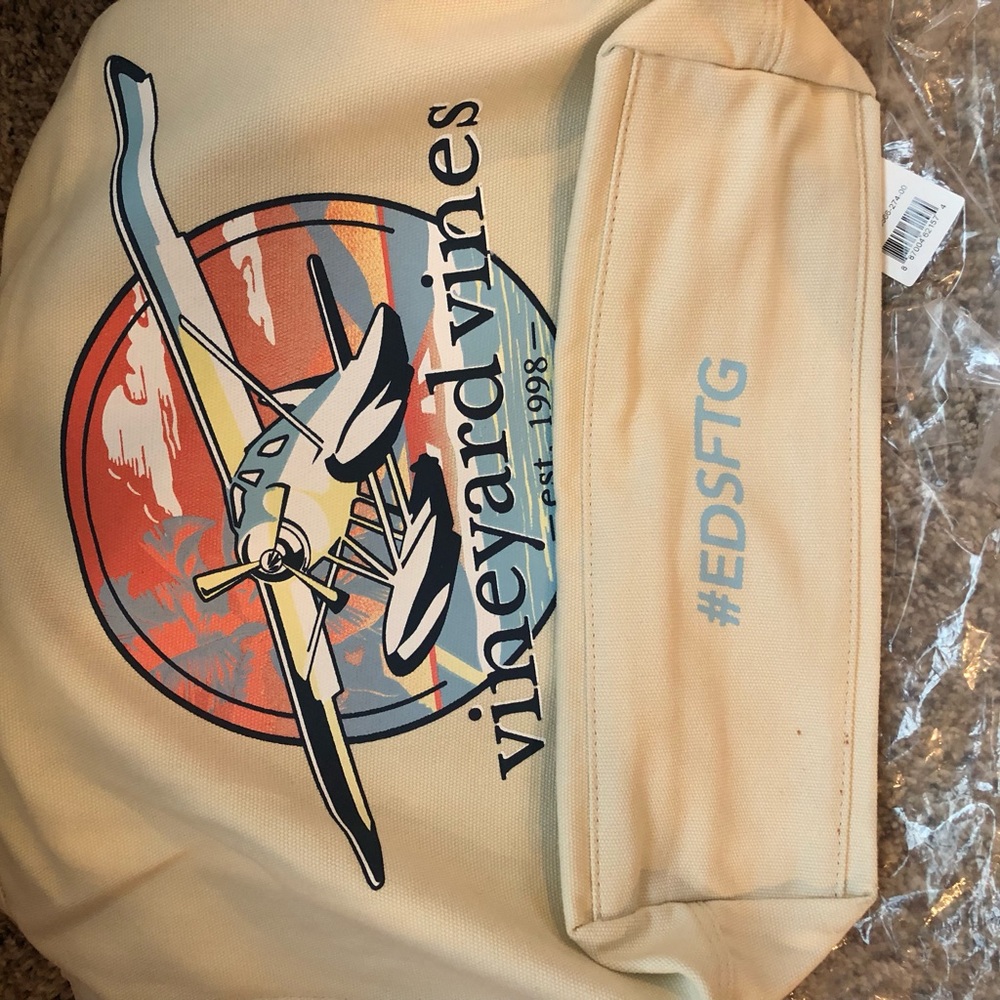 Vineyard Vines canvas Tote bag NEW RARE sailplane - Picture 9 of 12